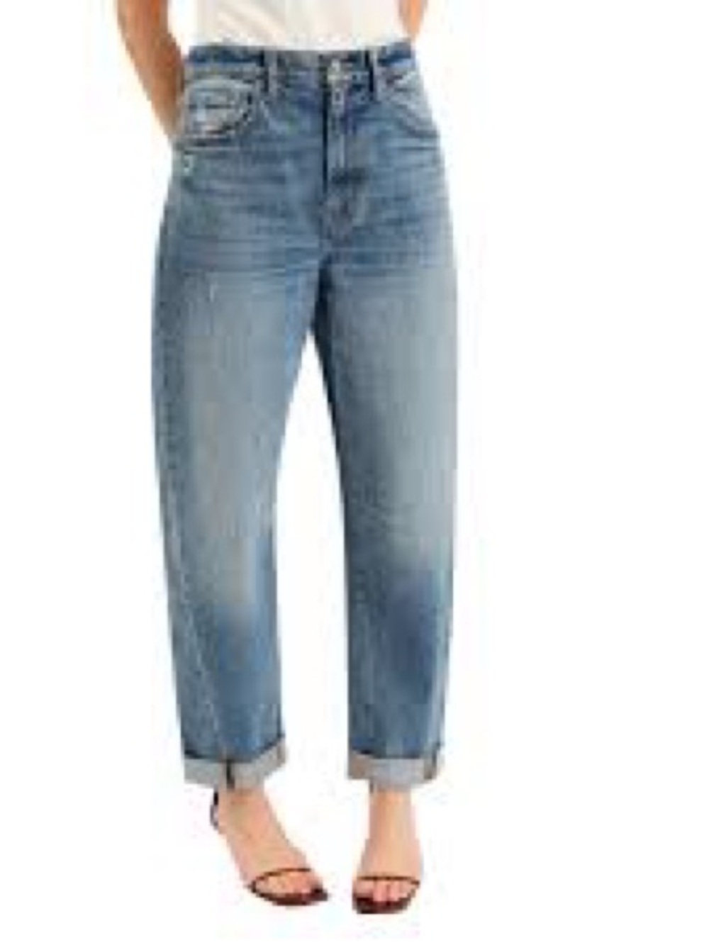 Daze Denim Venice Barrel Jeans with Cuff - Light Blue